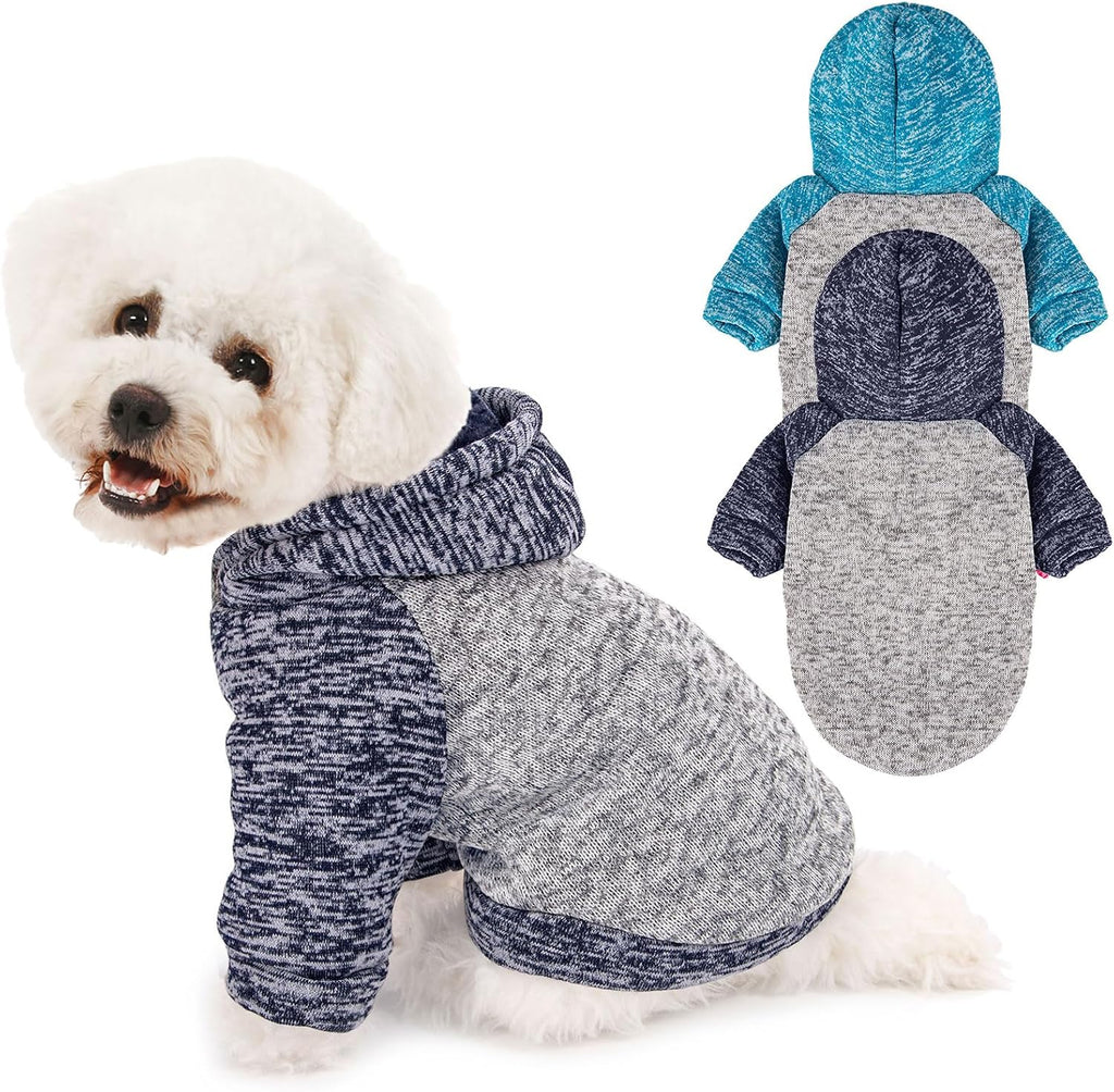 Dog Sweater, Sweaters for Small Dogs, 2, 3 Pack Warm Soft Pet Clothes for Puppy, Medium Large Cat, Dogs Girl or Boy, Dog Shirt for Winter Christmas (Buckle Grey+Navy+Blue, Large) - Image 14