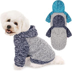 Dog Sweater, Sweaters for Small Dogs, 2, 3 Pack Warm Soft Pet Clothes for Puppy, Medium Large Cat, Dogs Girl or Boy, Dog Shirt for Winter Christmas (Buckle Grey+Navy+Blue, Large) - Image 14