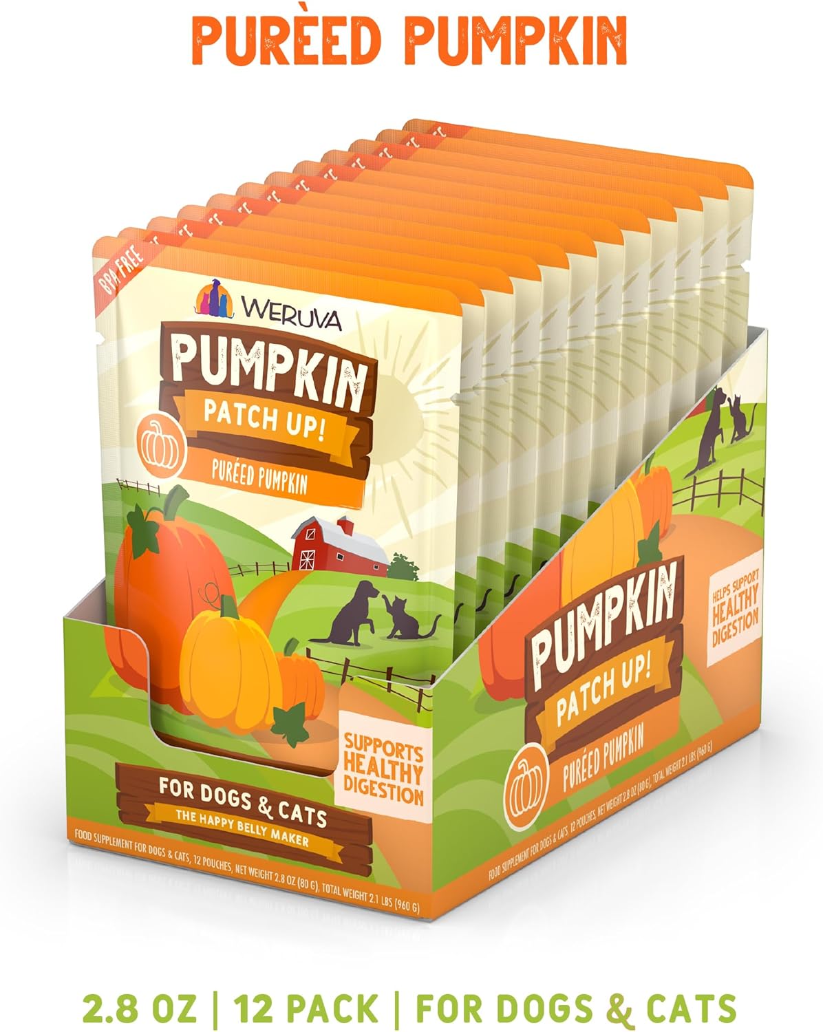 Weruva Pumpkin Patch Up pet food supplement pouch front view