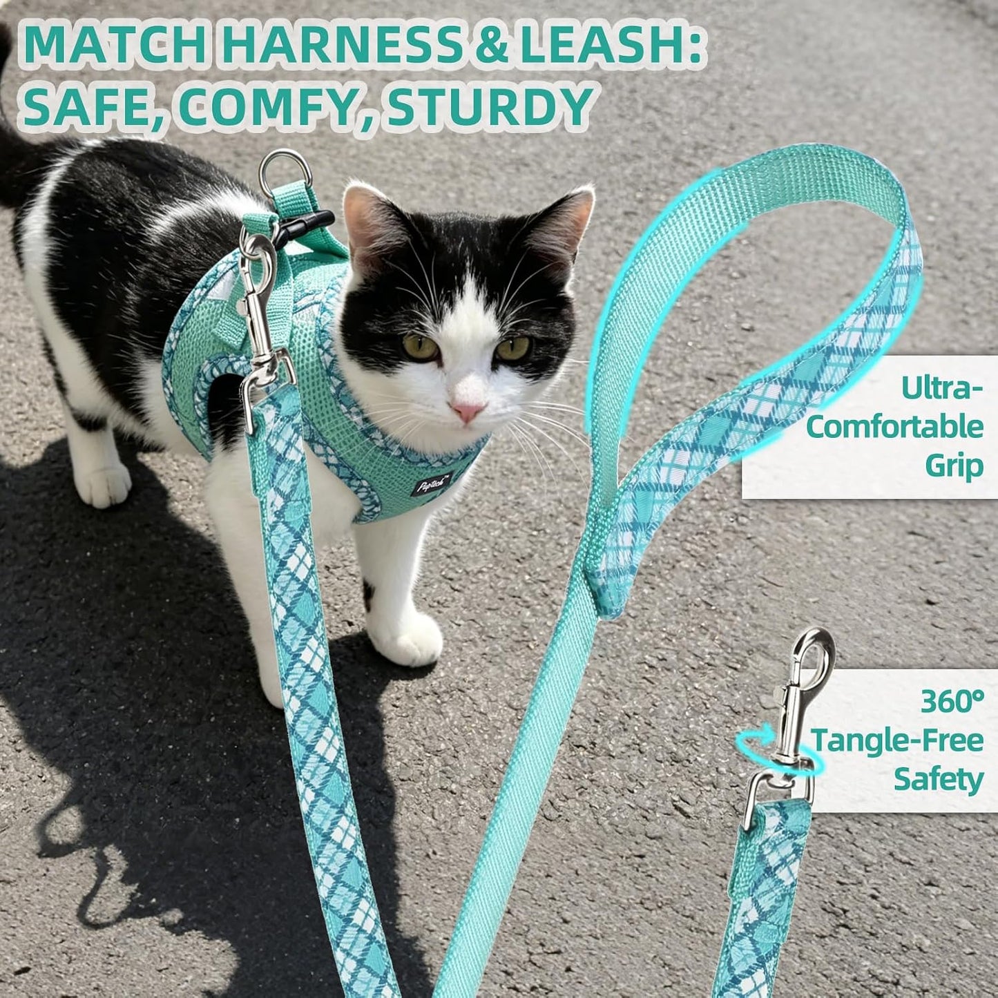 Adjustable lightweight air mesh puppy and cat vest harness small size