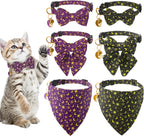 6 PCS Cat Collars with Bow Tie and Bell,Cat Collars Plaid,Breakaway Adjustable Cat Bow Tie Collars,Cute Bow Tie Suitable for Kittens Or Certain Puppies Mixed Colors - Image 11