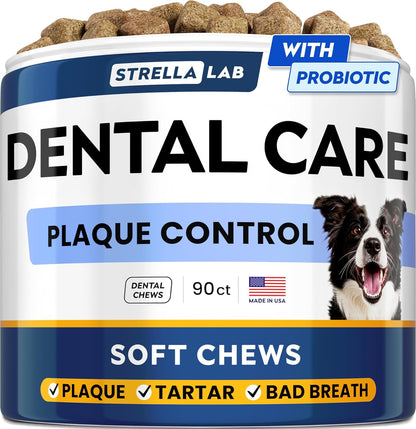 Strellalab No Poo Chews for dogs with probiotic support