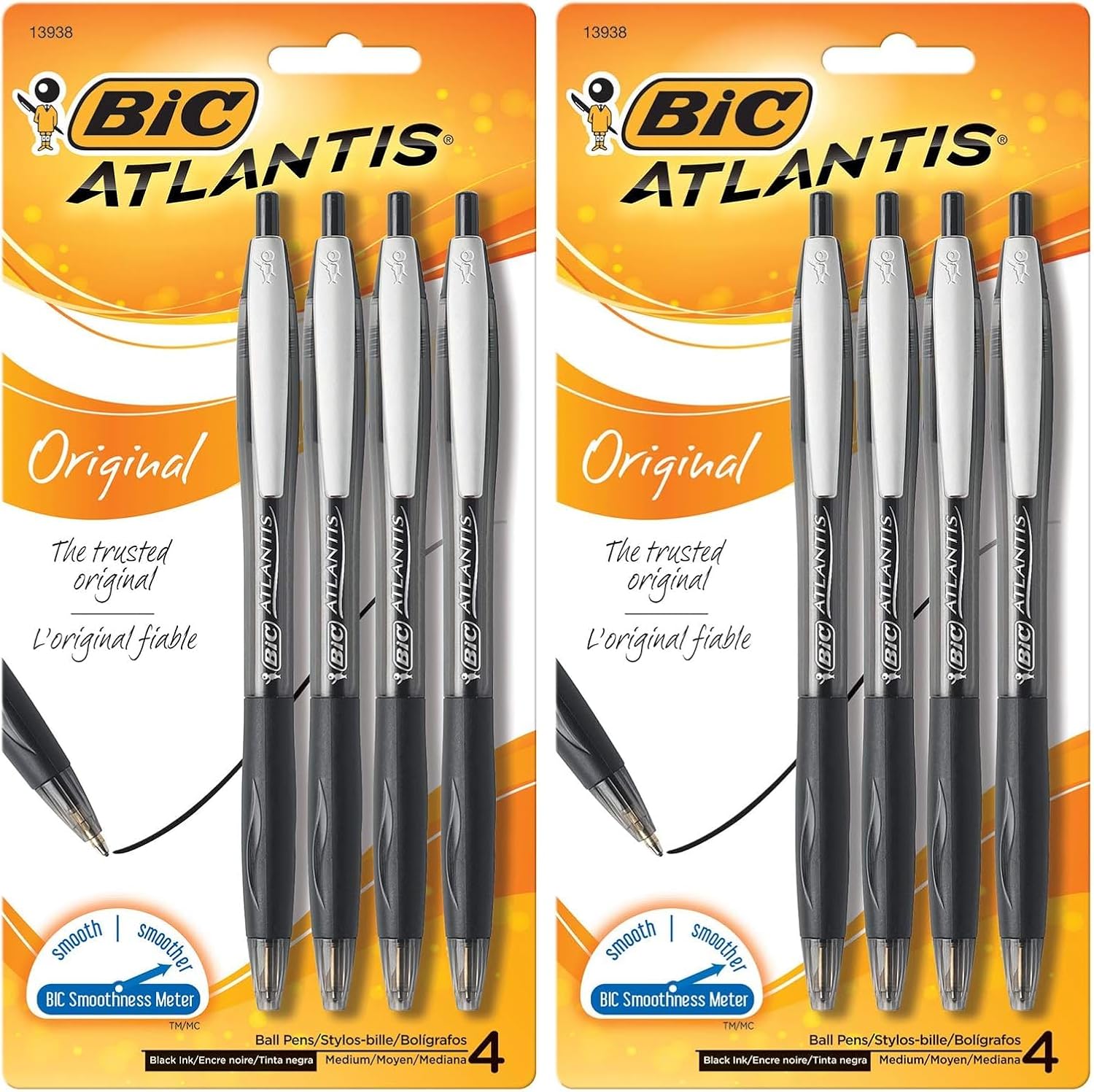 BIC Glide Blue Retractable Ballpoint Pens, Medium Point (1.0mm), 2-Count Pack, Ultra Smooth Writing Blue Pens - Image 7