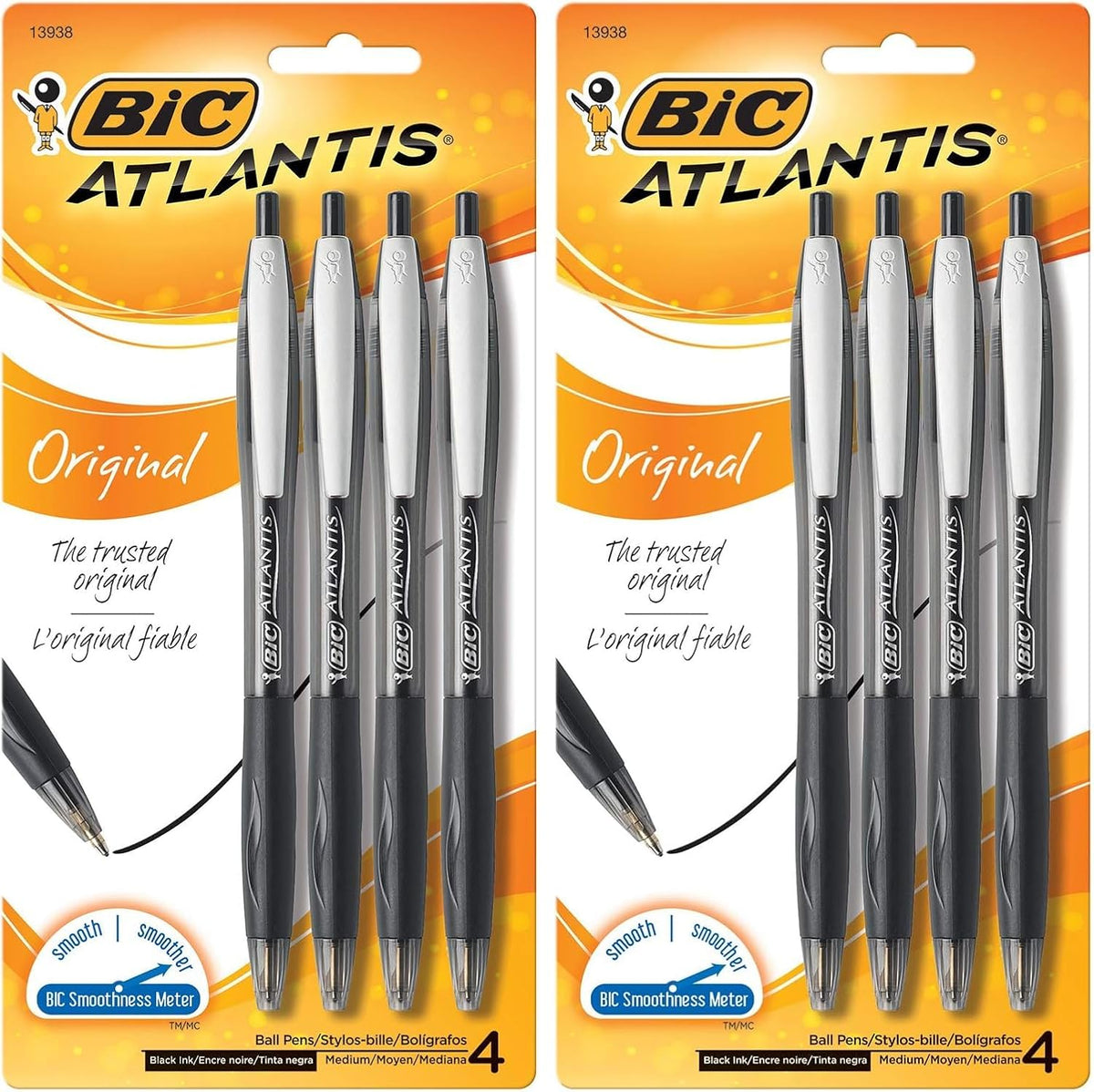 BIC Glide Blue Retractable Ballpoint Pens, Medium Point (1.0mm), 2-Count Pack, Ultra Smooth Writing Blue Pens - Image 7