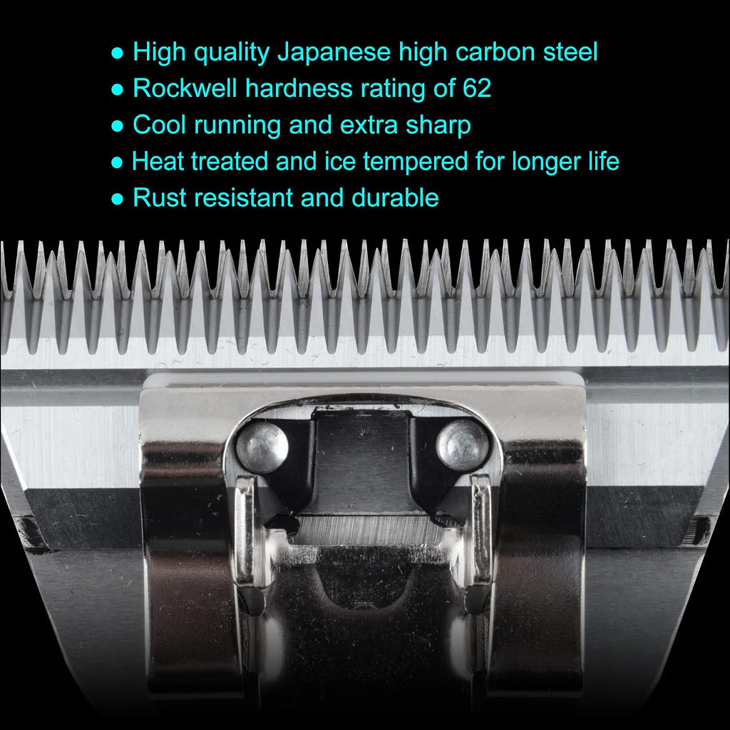 Furzone professional snap on pet clipper blade showing universal A5 compatibility mechanism