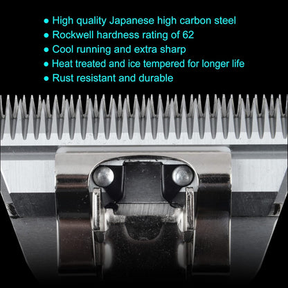 Furzone professional snap on pet clipper blade showing universal A5 compatibility mechanism