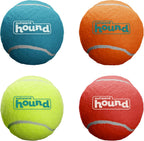 Durable multi color Outward Hound dog tennis balls in portable mesh packaging