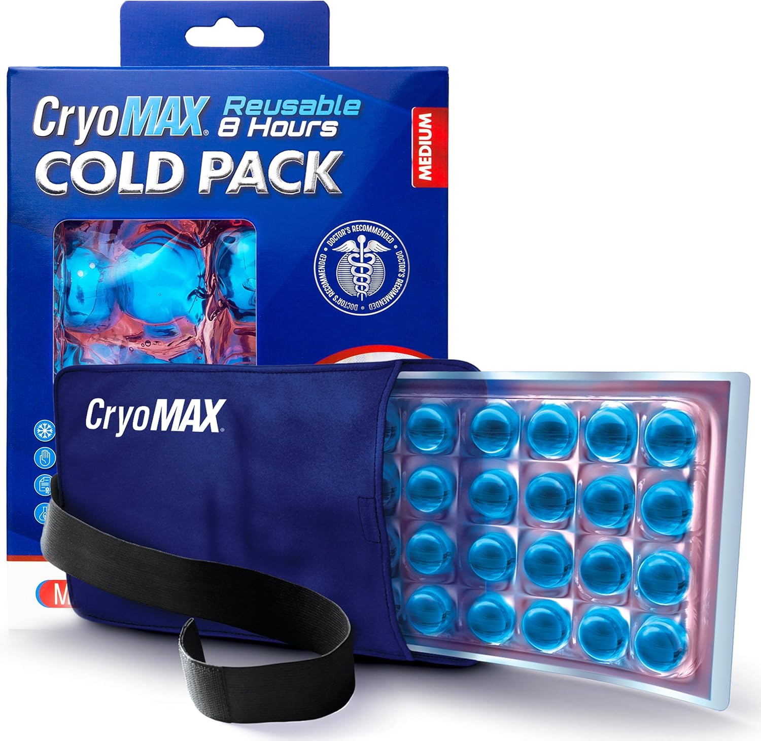 CryoMax Reusable 8 Hour Cold Pack front view packaging