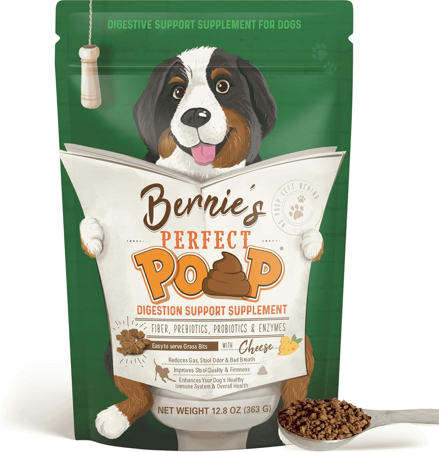 Bernie's Perfect Poop digestive supplement front view