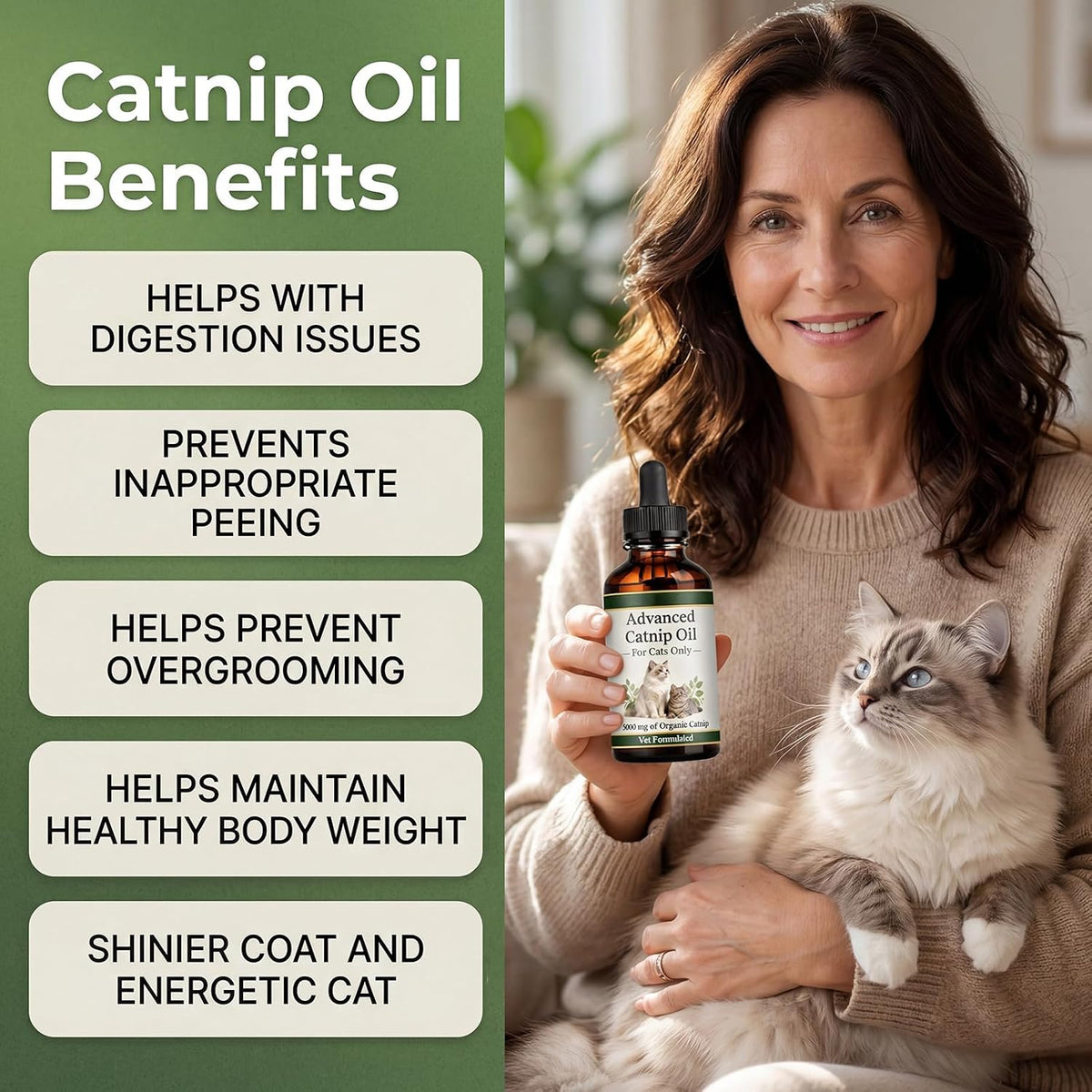 PLYNXE daily feline wellness liquid drops being added to cat food