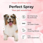 Natural ingredients text view on the imported JAYU PET grooming spray container.