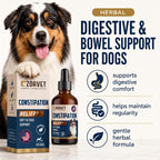 Close up of liquid dog stool softener dropper bottle