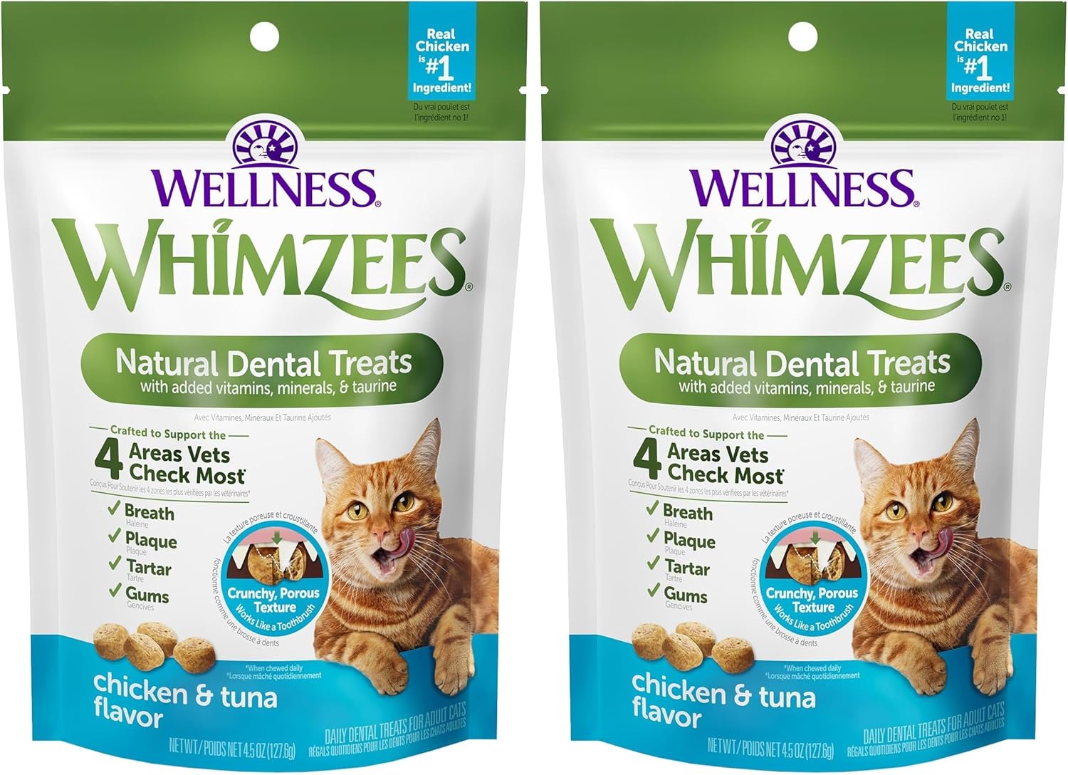Wellness WHIMZEES Cat Dental Treats, Freshens Breath, Chicken and Salmon Flavor, 4.5 oz Bag - Image 13