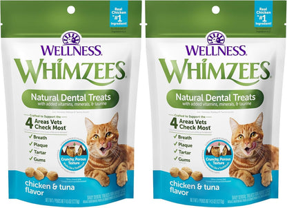 Wellness WHIMZEES Cat Dental Treats, Freshens Breath, Chicken and Salmon Flavor, 4.5 oz Bag - Image 13