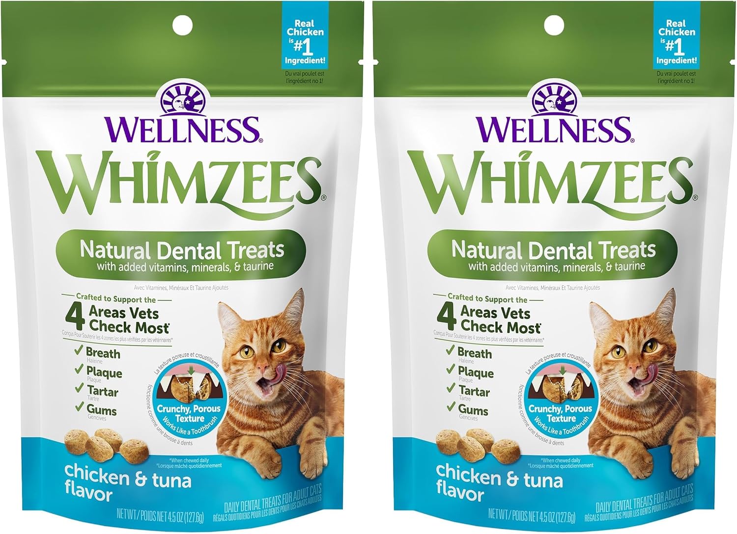 Wellness WHIMZEES Cat Dental Treats, Freshens Breath, Chicken Flavor, 4.5 oz Bag - Image 14