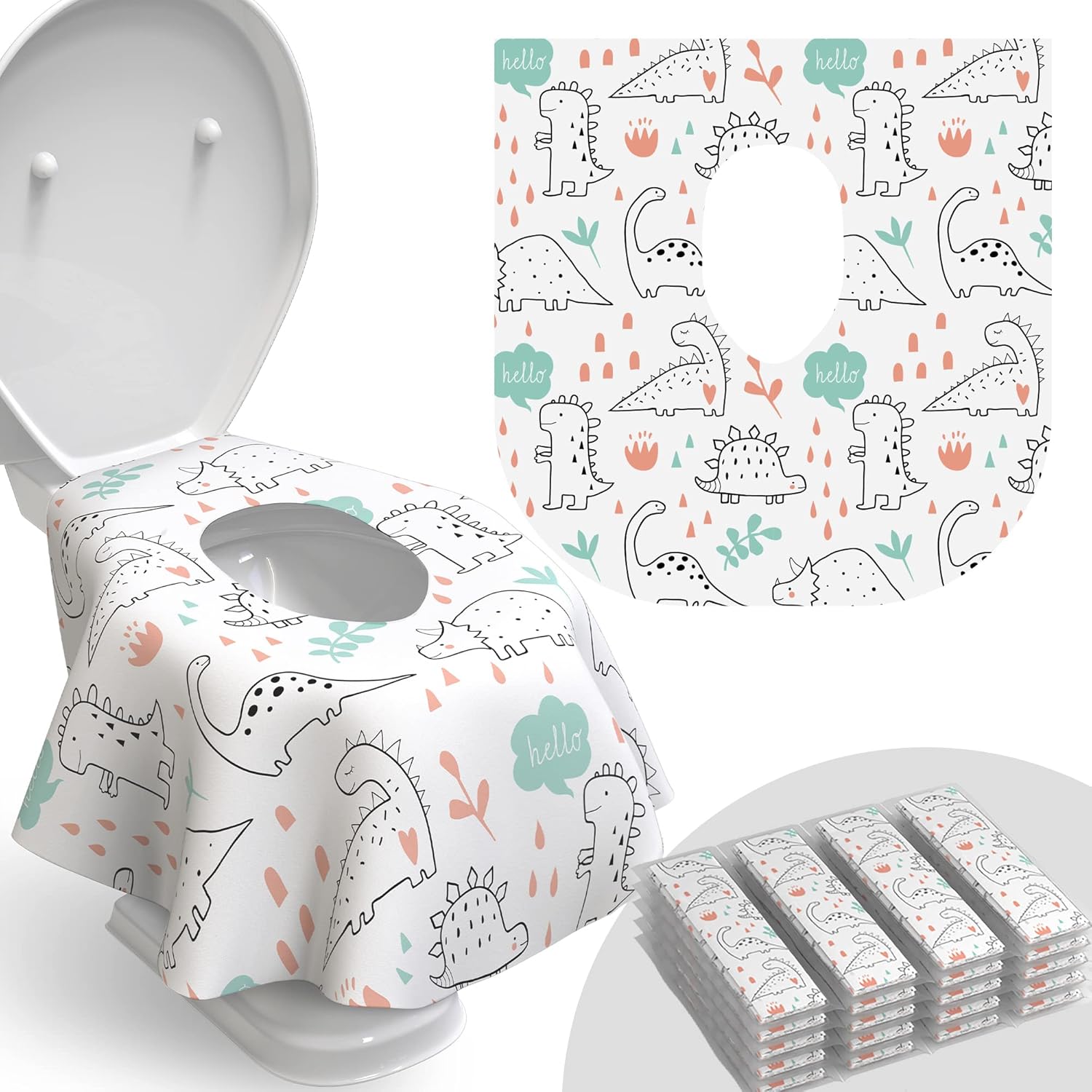 Relyo disposable toilet seat covers 20 pack front view showing packaging.