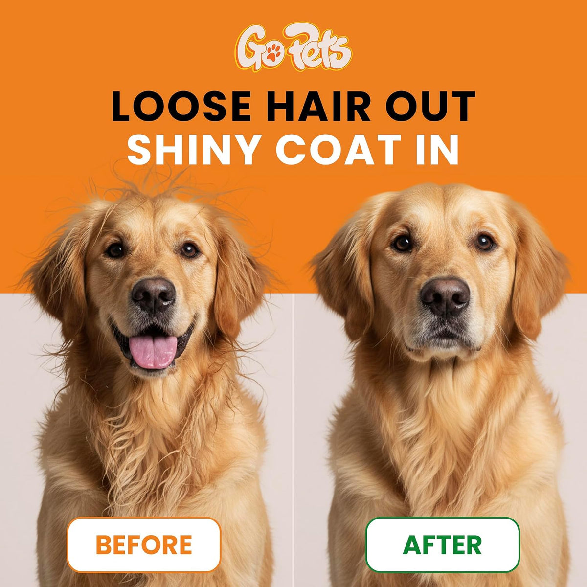 Ergonomic orange and grey non-slip silicone gel handle for comfortable pet grooming.