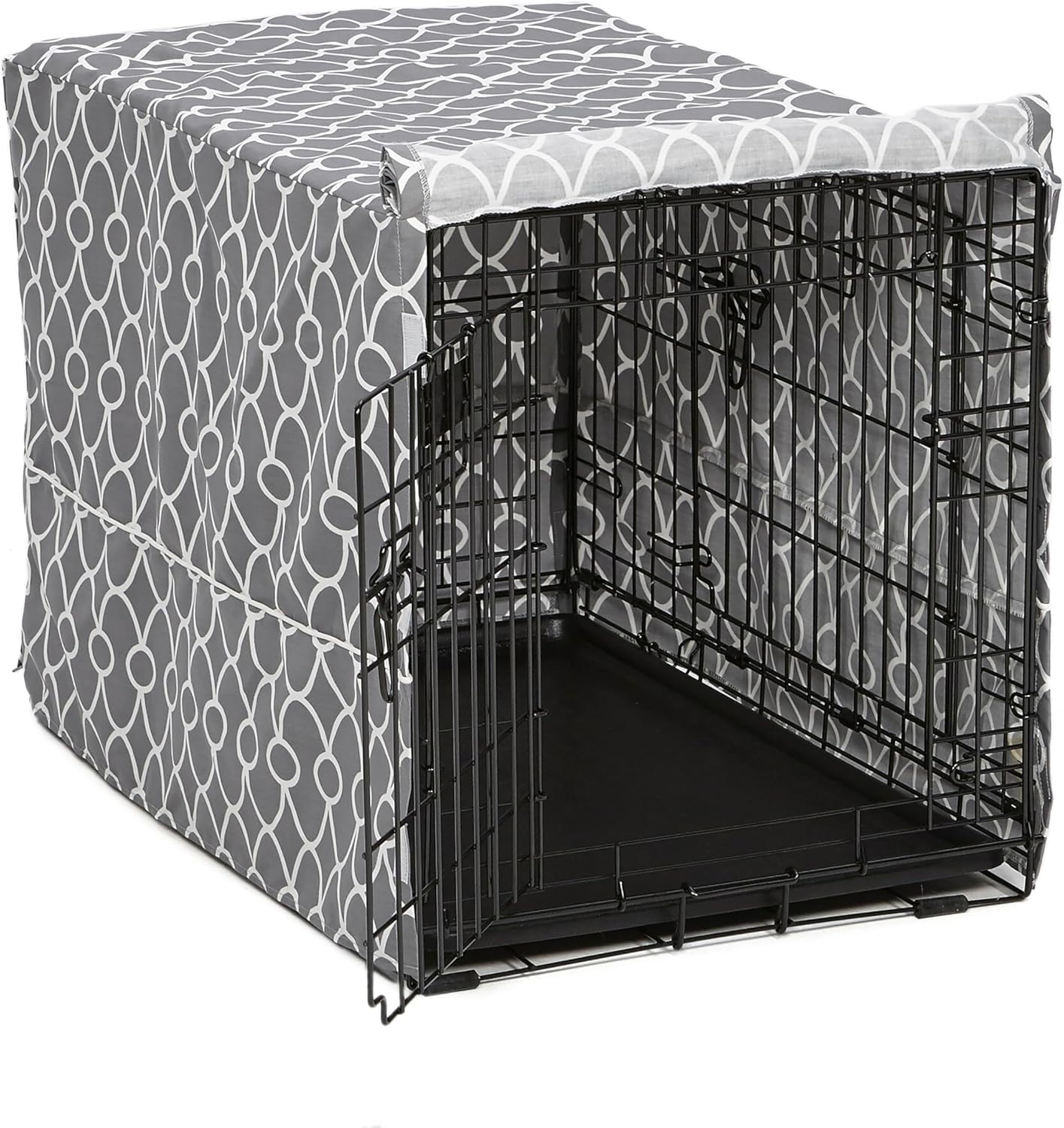 MidWest Homes for Pets XL Dog Crate Cover, Black Polyester Privacy Kennel Cover Fits Most 48-inch Crates, Machine Washable, Reduces Barking & Chewing - Image 12