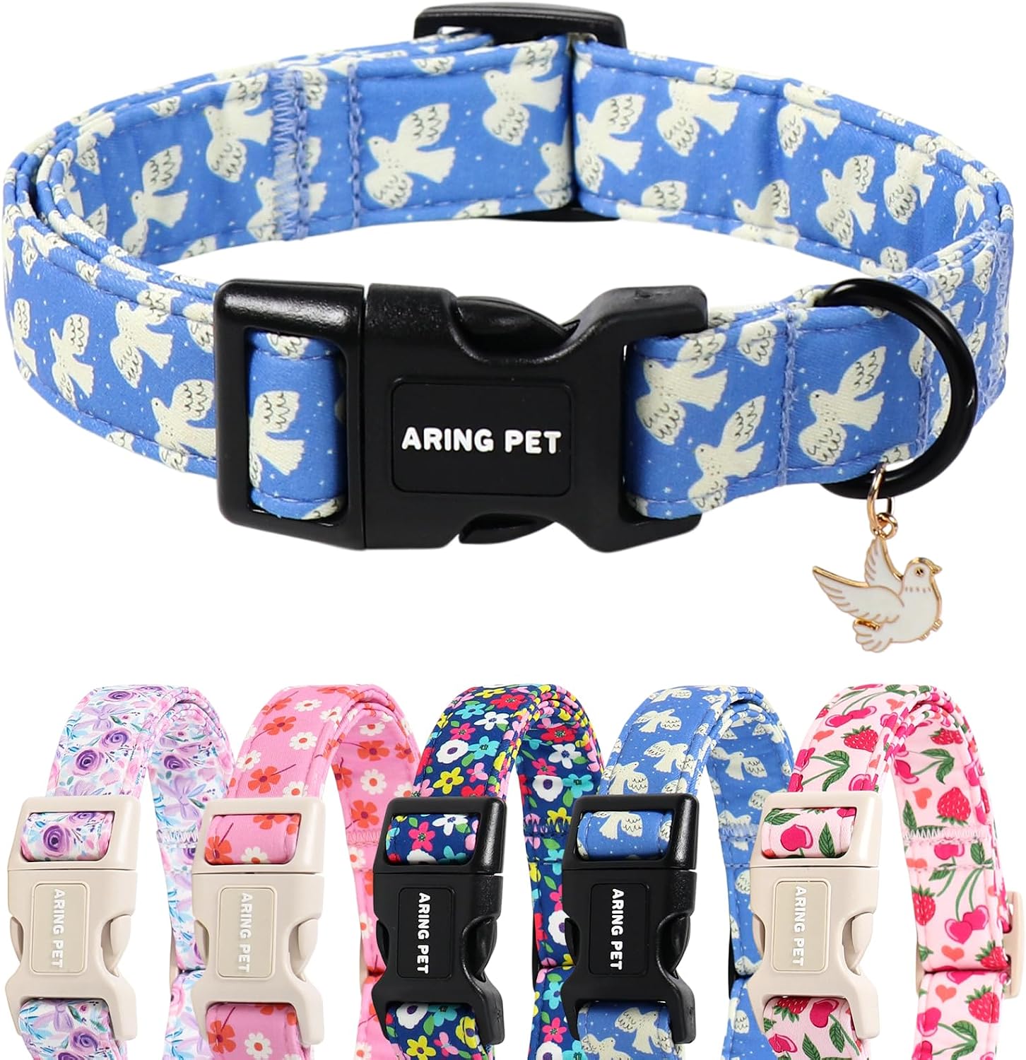 ARING PET 4th of July Dog Collar, Cute Patriotic American Flag Doggy Collars for Puppy Small Medium Large Boy Girl Dogs Pet, for Independence Parades Outdoor Walking Hiking Picnic Daily Photos, L - Image 11