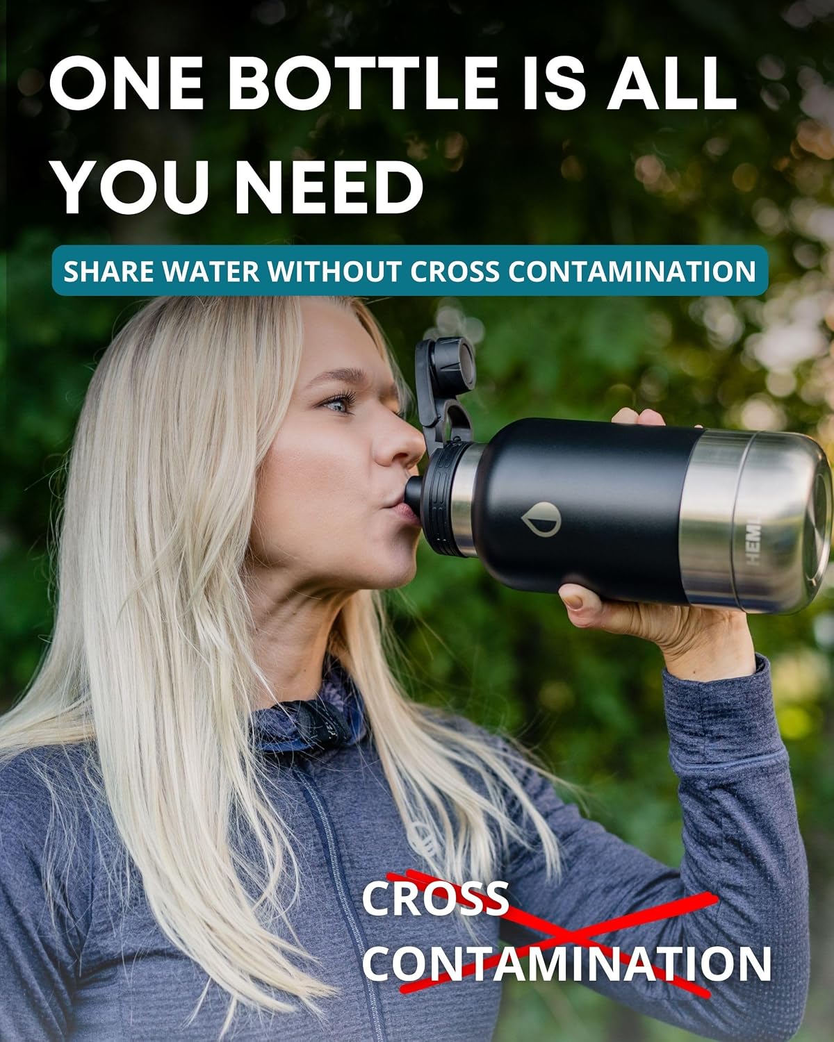 32 oz. Portable Dog Water Bottle and Bowl for Walking, Hiking and Travel - Image 9