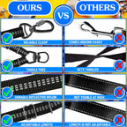 Double Dog Leash - Adjustable Length Long Leash for Dog Training - Dual Reflective Dog Leash with Non-Tangle Design - Heavy Duty Nylon and Metal Buckles - Ideal - Image 9