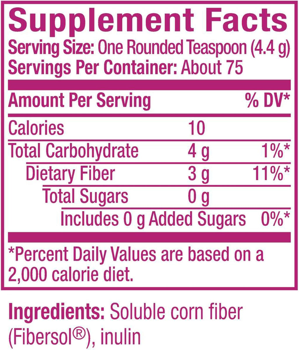 Metamucil Fiber Supplement, Unflavored Clear Mixing Powder, No Grit, No Sugar Added, Plant Based Prebiotic Fiber Supplement Blend for Daily Digestive Health, 75 teaspoons - Image 9