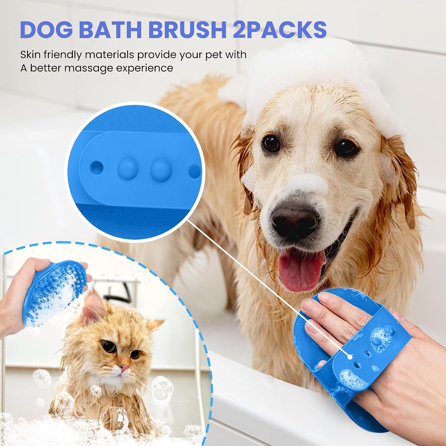AUSRKI ergonomic non slip handle pet grooming tools full set