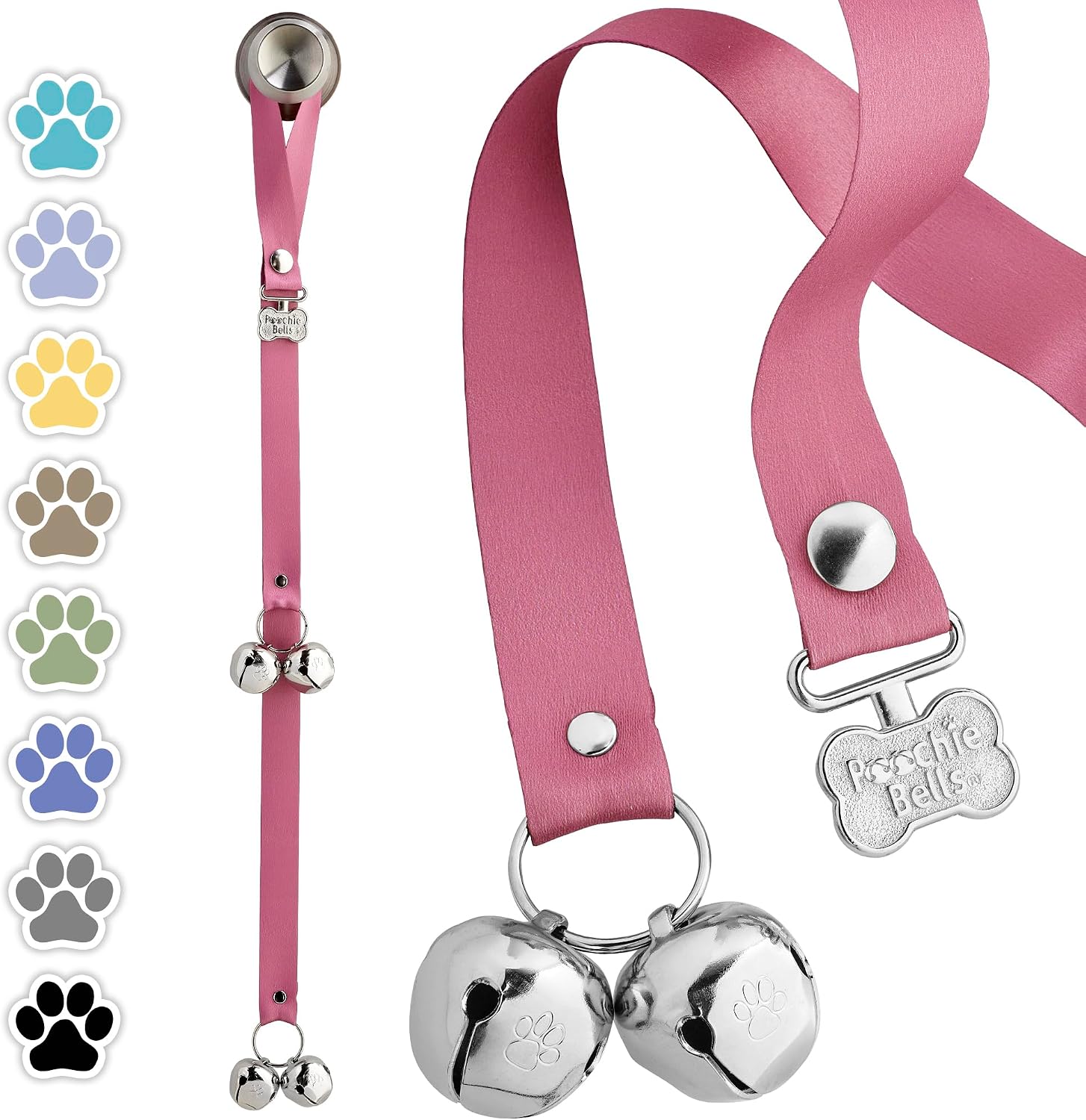PoochieBells Dog Door Bells for Potty Training, Quick & Easy Puppy Potty Training Method Included, Handcrafted in USA with Loud, Paw-Safe Bells, Espresso - Image 9