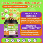 Puyrzoe cat flea treatment probiotic chewables chicken flavor packaging