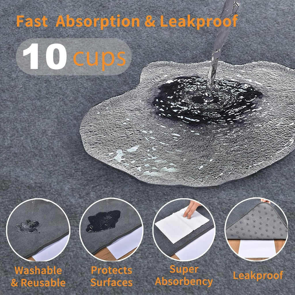 Loobani washable dog mat showing non-slip backing texture