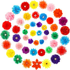 Hoteam 50 Pcs Dog Flower Collar Dog Collar Bows Pet Bow Charms Set for Wedding Birthday Party Valentine's Day Dogs Puppy Cat Pet Grooming Accessories - Image 9