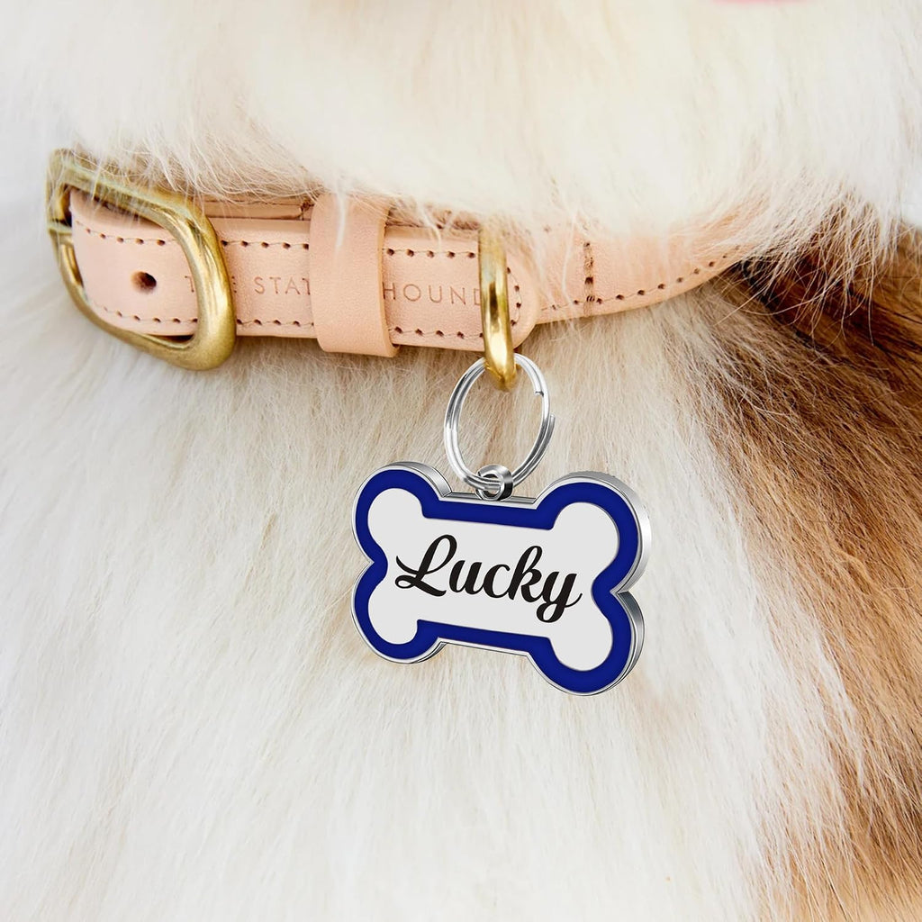 EDSG custom cat ID tag small size pink glitter border option for kittens.