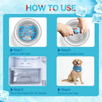 Instructional graphic for All For Paws cooling bandana usage