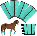 Mesh Horse Fly Boots Set of 4Adjustable and Universal Loose Fitting & Non-Slip Horse Fly Leggings for Horses,Reduce Stressful Stomping (Pink) - Image 9