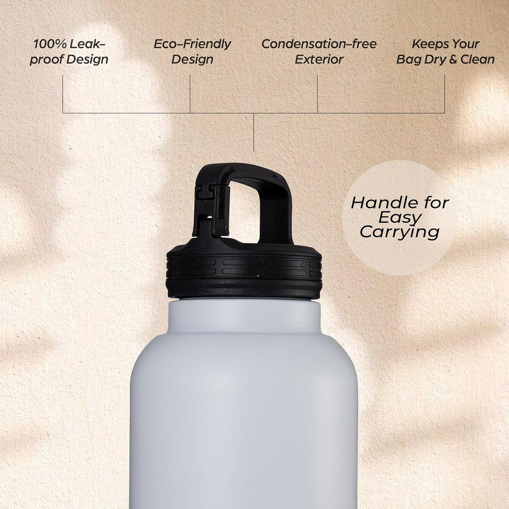 Wide mouth stainless steel pet canteen for quick refills