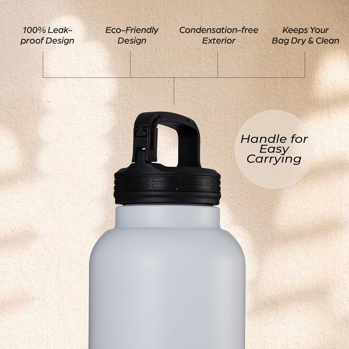 Wide mouth stainless steel pet canteen for quick refills