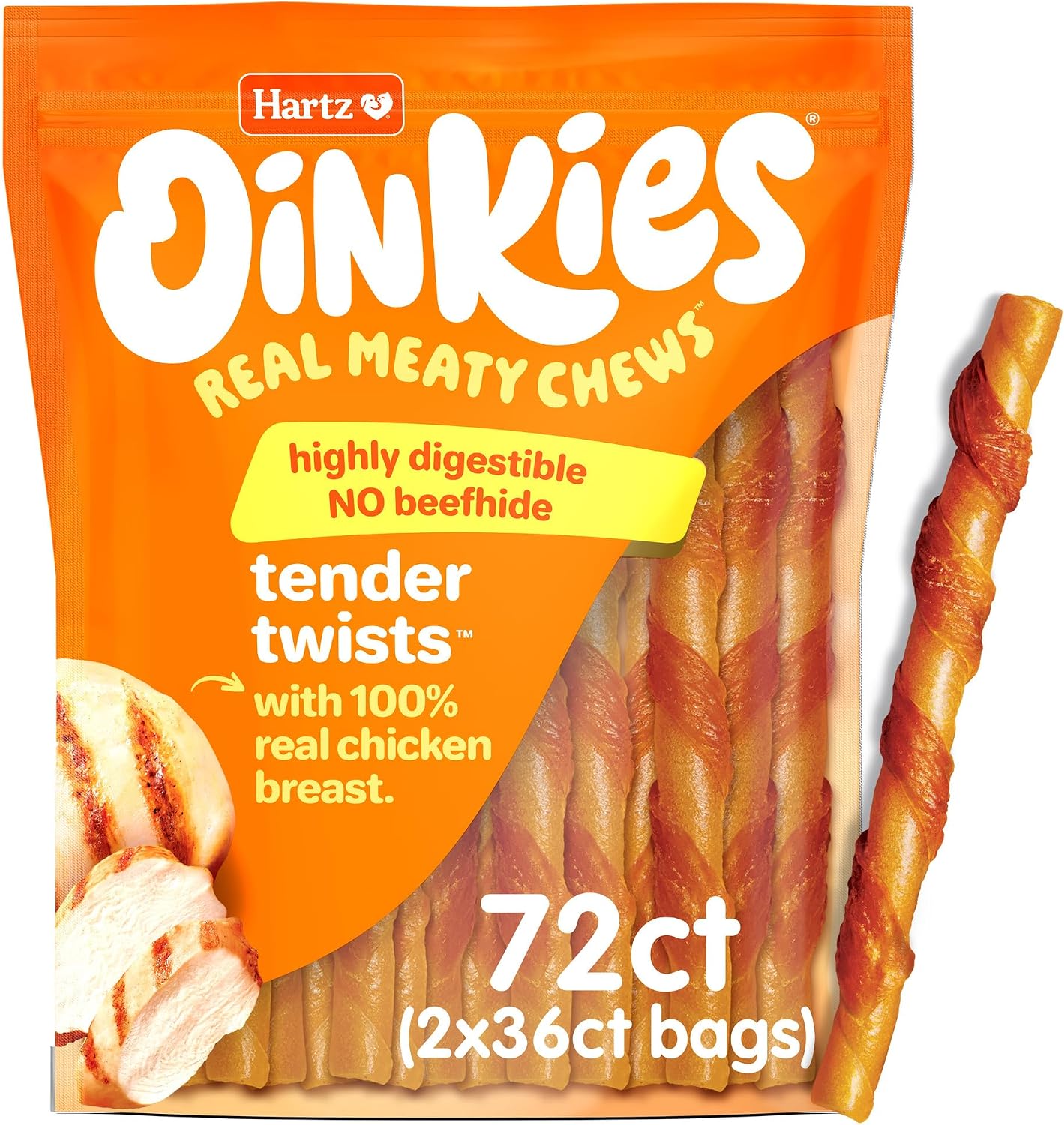 Oinkies Tender Twists RawhideFree Dog Chews, 36 Count - Image 9