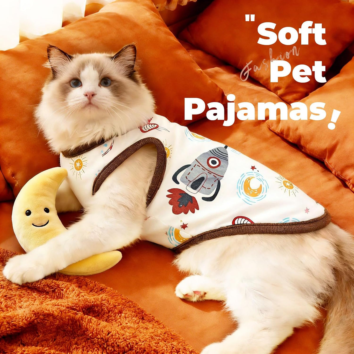 Soft breathable cotton texture of Petcare cat shirt