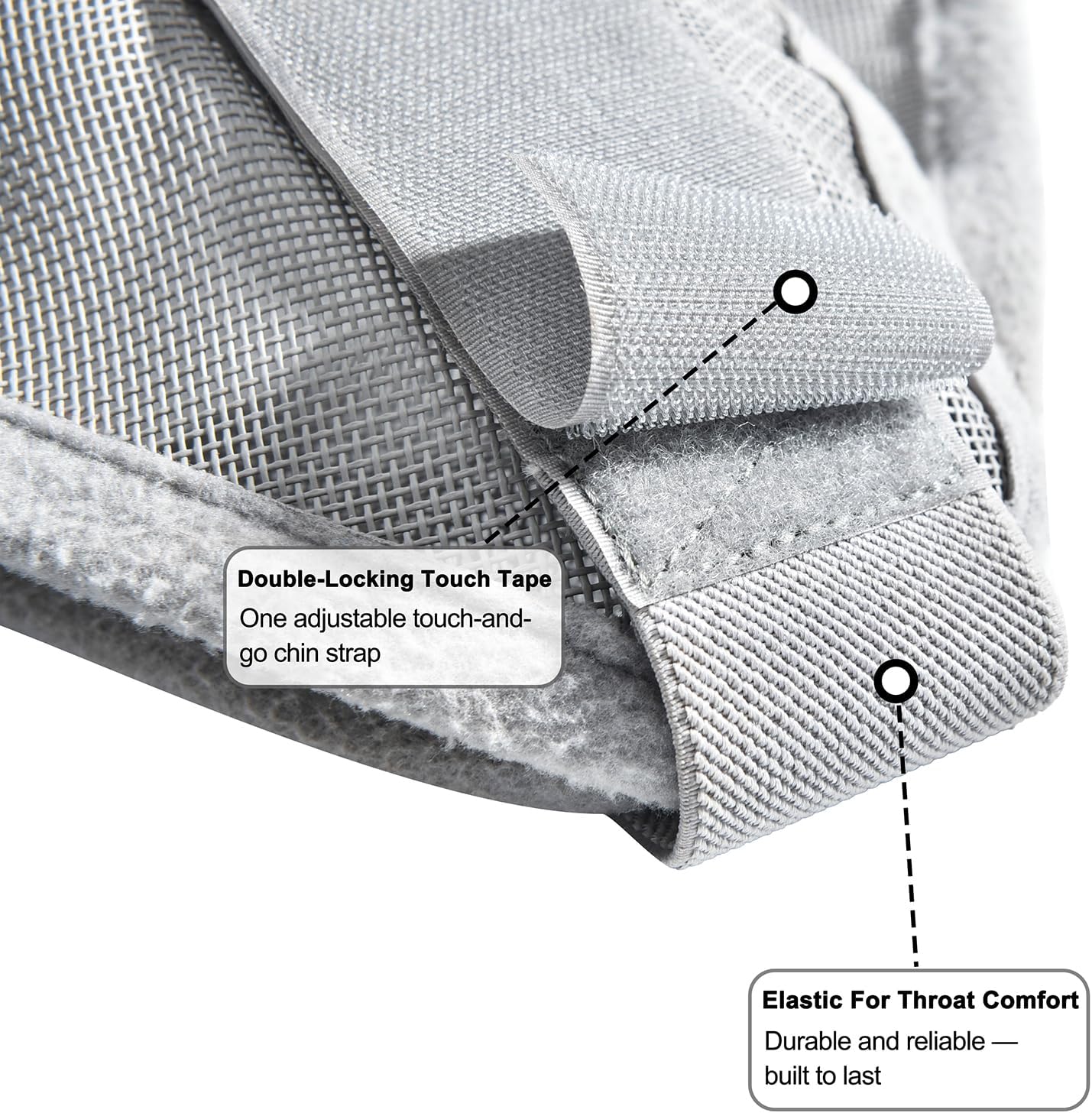 Close up of breathable mesh fabric on Fornyk equine fly mask