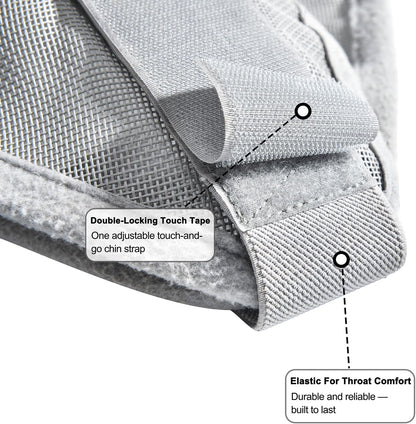 Close up of breathable mesh fabric on Fornyk equine fly mask