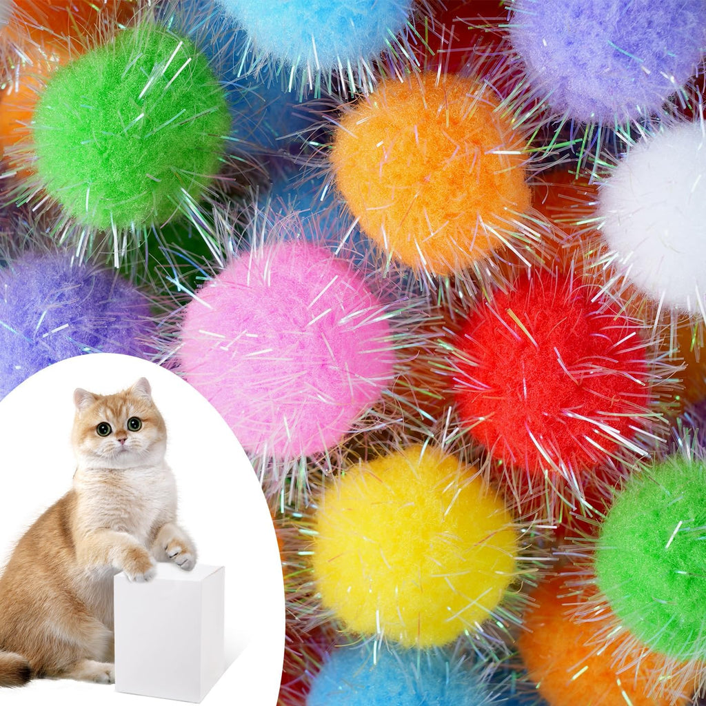 DF DUALFERV 60 pieces cat pom pom balls front view
