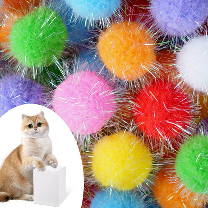 DF DUALFERV 60 pieces cat pom pom balls front view