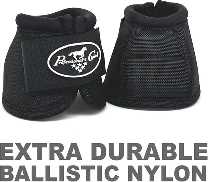 Professional's Choice Ballistic bell boots showing the secure double hook and loop velcro closure system