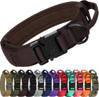 Joytale Tactical Dog Collar with Handle and Metal Buckle, Heavy Duty Padded Military Collar with 2 Patches for Training, Adjustable for Large Dogs, Black, L - Image 14
