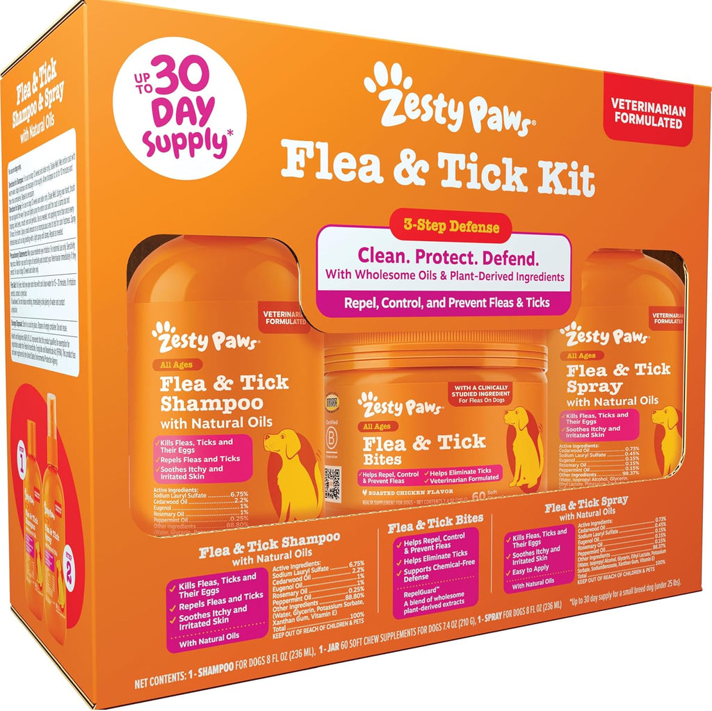 Zesty Paws Flea and Tick Prevention for Dogs Chewable - Prevention, Protection & Repellent - Dog Supplement to Kill & Control Fleas & Ticks - Roast Chicken Flavor, 90 Ct - Image 13
