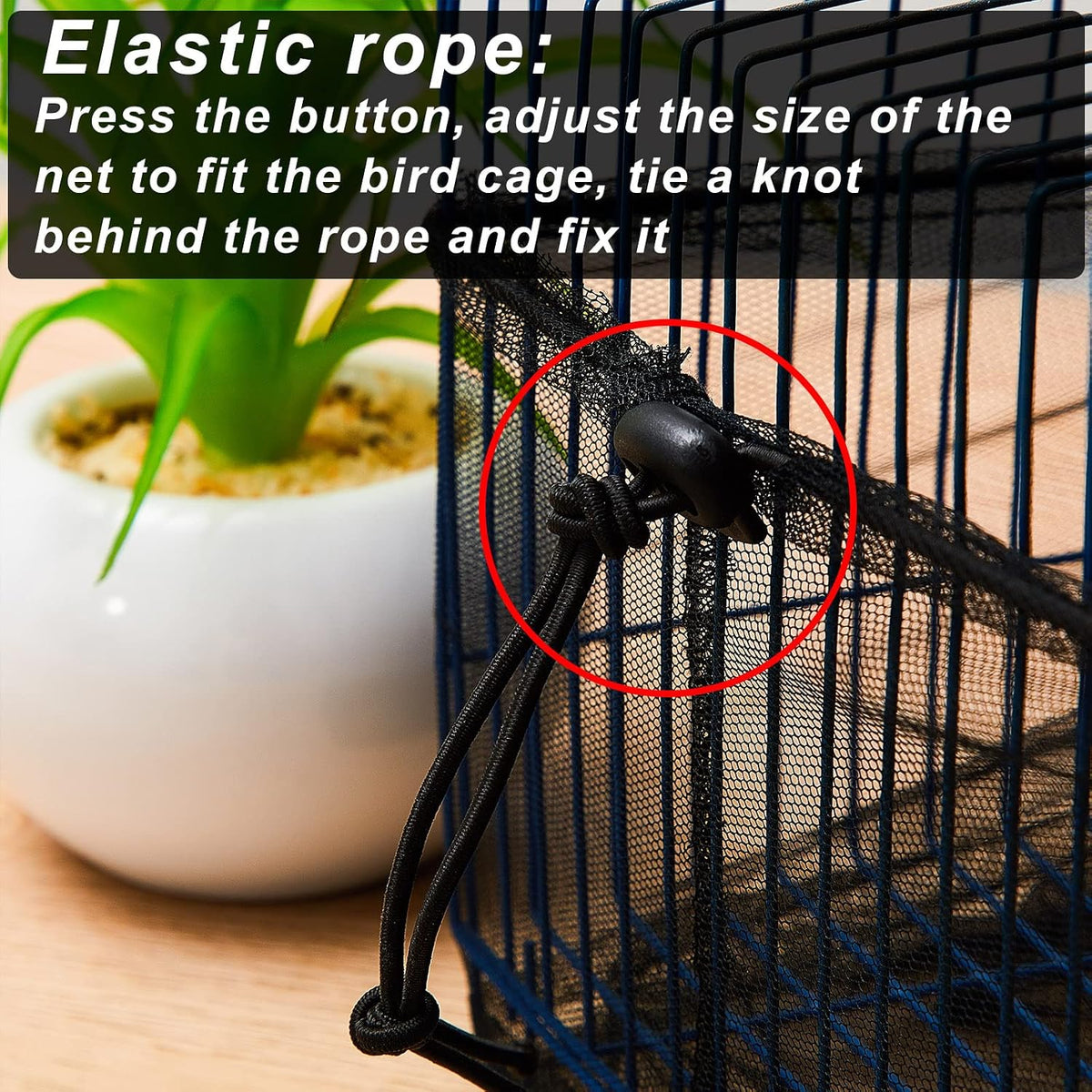 Side view of Shappy seed catcher showing breathable mesh texture