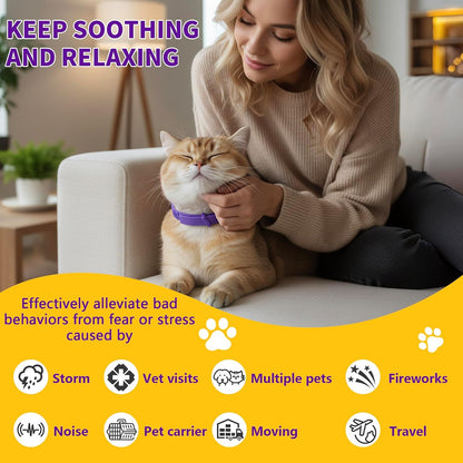 Waterproof lavender and chamomile scented pet calming collar