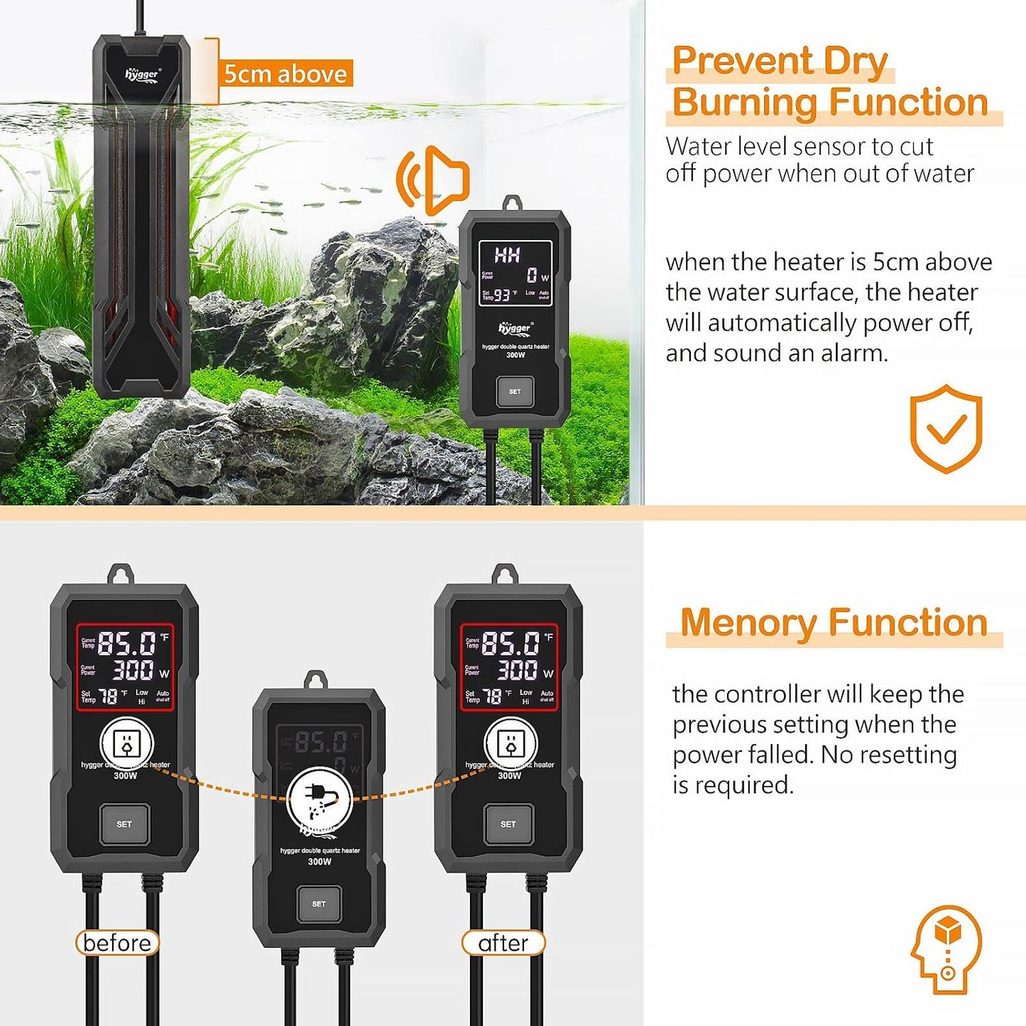 Explosion-proof quartz glass of Hygger heater
