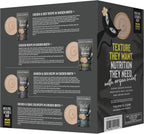 Tiki Pets Velvet Mousse variety pack side view highlighting chicken and organ meat ingredients.