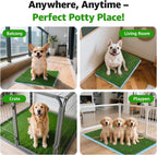 Artificial Pee Grass Pad for Dogs, Fake Grass Replacement Pads for Dog Potty Tray Training Pet Turf, Indoor and Outdoor Mat- 2 Packs (14" x 18") - Image 9